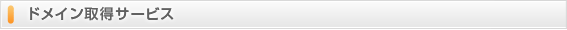 ドメイン取得サービス